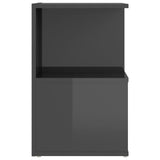 Bedside Cabinets 2 pcs High Gloss Grey 35x35x55 cm Engineered Wood - Top-Down View