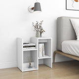 Bedside Cabinet White 50x30x51.5 cm Engineered Wood - Side View
