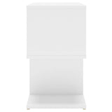 Bedside Cabinet White 50x30x51.5 cm Engineered Wood - 45-Degree Angle