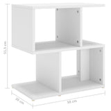 Bedside Cabinet White 50x30x51.5 cm Engineered Wood - Close-Up Angle