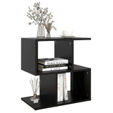 Bedside Cabinet Black 50x30x51.5 cm Engineered Wood - Rear View