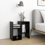 Bedside Cabinets 2 pcs Black 50x30x51.5 cm Engineered Wood - Side View