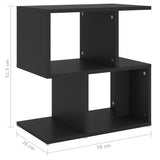 Bedside Cabinets 2 pcs Black 50x30x51.5 cm Engineered Wood - Close-Up Angle