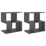 Bedside Cabinets 2 pcs Grey 50x30x51.5 cm Engineered Wood