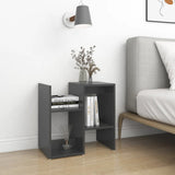 Bedside Cabinets 2 pcs Grey 50x30x51.5 cm Engineered Wood - Side View