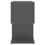 Bedside Cabinets 2 pcs Grey 50x30x51.5 cm Engineered Wood