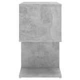 Bedside Cabinet Concrete Grey 50x30x51.5 cm Engineered Wood - 45-Degree Angle