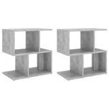 Bedside Cabinets 2 pcs Concrete Grey 50x30x51.5 cm Engineered Wood