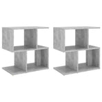 Bedside Cabinets 2 pcs Concrete Grey 50x30x51.5 cm