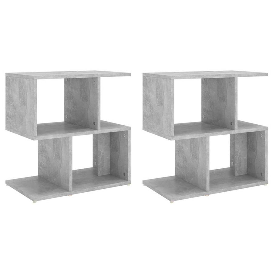 Bedside Cabinets 2 pcs Concrete Grey 50x30x51.5 cm