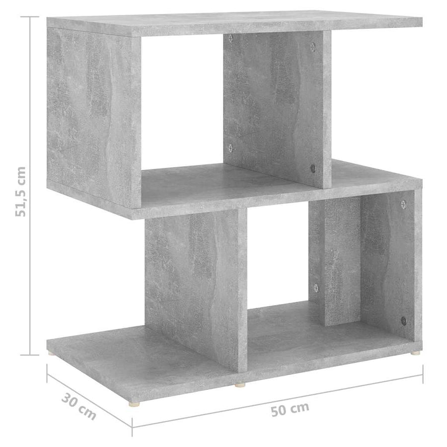 Bedside Cabinets 2 pcs Concrete Grey 50x30x51.5 cm