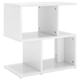 Bedside Cabinet High Gloss White 50x30x51.5 cm Engineered Wood - Front View