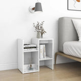 Bedside Cabinet High Gloss White 50x30x51.5 cm Engineered Wood - Side View