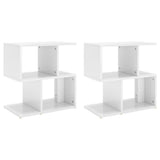 Bedside Cabinets 2 pcs High Gloss White 50x30x51.5 cm Engineered Wood