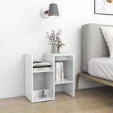 Bedside Cabinets 2 pcs High Gloss White 50x30x51.5 cm Engineered Wood - Side View