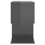 Bedside Cabinets 2 pcs High Gloss Grey 50x30x51.5 cm Engineered Wood