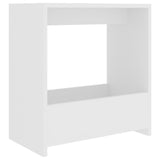 Side Table White 50x26x50 cm Engineered Wood - Front View