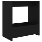 Side Table Black 50x26x50 cm Engineered Wood - Front View