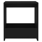 Side Table Black 50x26x50 cm Engineered Wood - Top-Down View