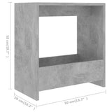 Side Table Concrete Grey 50x26x50 cm Engineered Wood - Rear View
