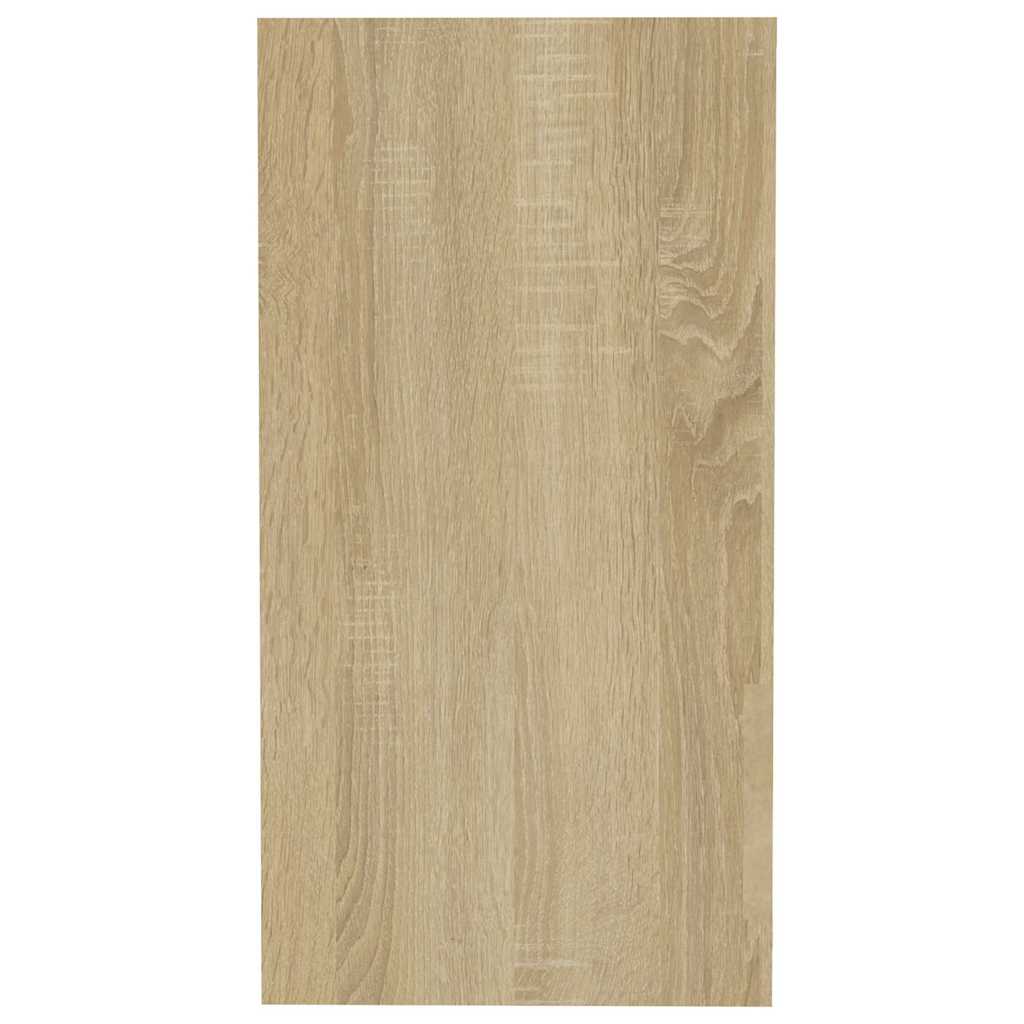 Side Table White and Sonoma Oak 50x26x50 cm Engineered Wood