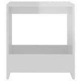 Side Table High Gloss White 50x26x50 cm Engineered Wood - Top-Down View