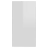 Side Table High Gloss White 50x26x50 cm Engineered Wood