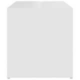 Side Table White 59x36x38 cm Engineered Wood - 45-Degree Angle