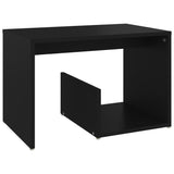Side Table Black 59x36x38 cm Engineered Wood - Front View