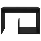 Side Table Black 59x36x38 cm Engineered Wood - Top-Down View