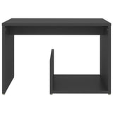 Side Table Grey 59x36x38 cm Engineered Wood