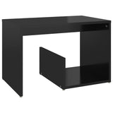 Side Table High Gloss Black 59x36x38 cm Engineered Wood