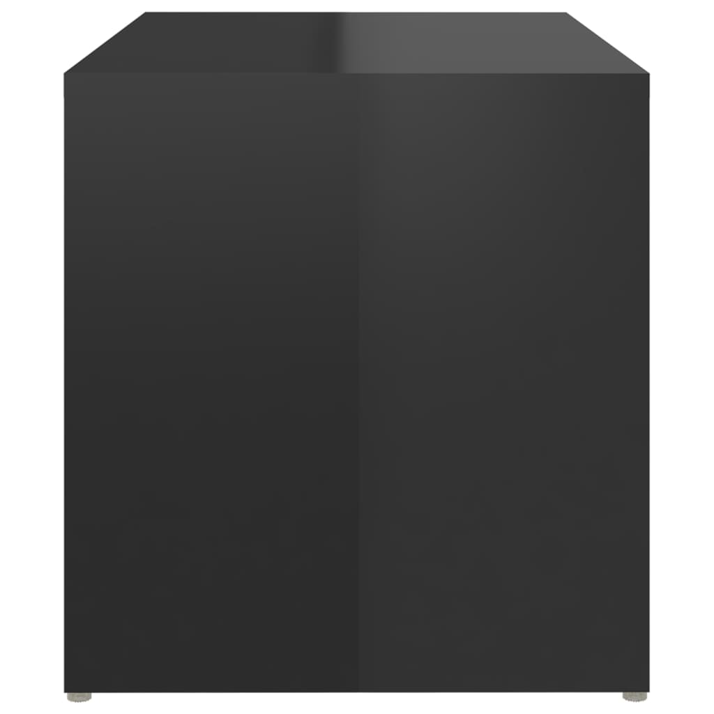 Side Table High Gloss Black 59x36x38 cm Engineered Wood