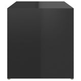 Side Table High Gloss Black 59x36x38 cm Engineered Wood