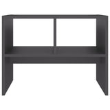 Side Table Grey 60x40x45 cm Engineered Wood - 45-Degree Angle