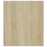 Side Table White and Sonoma Oak 60x40x45 cm Engineered Wood