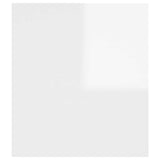 Side Table High Gloss White 60x40x45 cm Engineered Wood