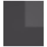 Side Table High Gloss Grey 60x40x45 cm Engineered Wood - Rear View