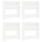 Wall Shoe Cabinets 4 pcs White 60x18x60 cm Engineered Wood