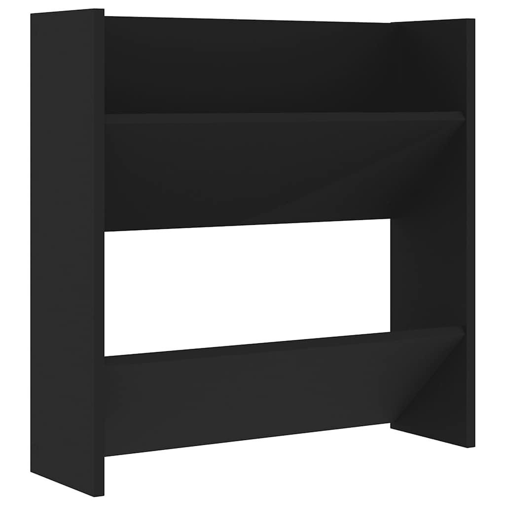 Wall Shoe Cabinet Black 60x18x60 cm Engineered Wood