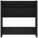 Wall Shoe Cabinet Black 60x18x60 cm Engineered Wood