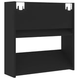 Wall Shoe Cabinet Black 60x18x60 cm Engineered Wood