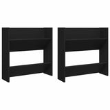 Wall Shoe Cabinets 2 pcs Black 60x18x60 cm Engineered Wood