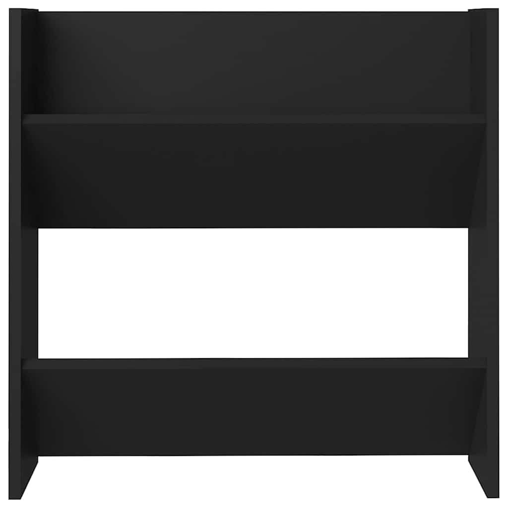 Wall Shoe Cabinets 2 pcs Black 60x18x60 cm Engineered Wood