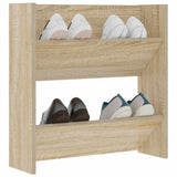 Wall Shoe Cabinet Sonoma Oak 60x18x60 cm Engineered Wood - Top-Down View