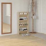Wall Shoe Cabinets 2 pcs Sonoma Oak 60x18x60cm Engineered Wood - Side View