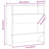 Wall Shoe Cabinets 2 pcs Sonoma Oak 60x18x60cm Engineered Wood - Extra Image