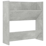 Wall Shoe Cabinet Concrete Grey 60x18x60 cm Engineered Wood