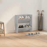 Wall Shoe Cabinet Concrete Grey 60x18x60 cm Engineered Wood - Side View