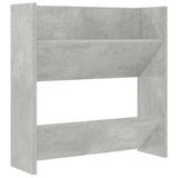 Wall Shoe Cabinets 2 pcs Concrete Grey 60x18x60 cm Engineered Wood